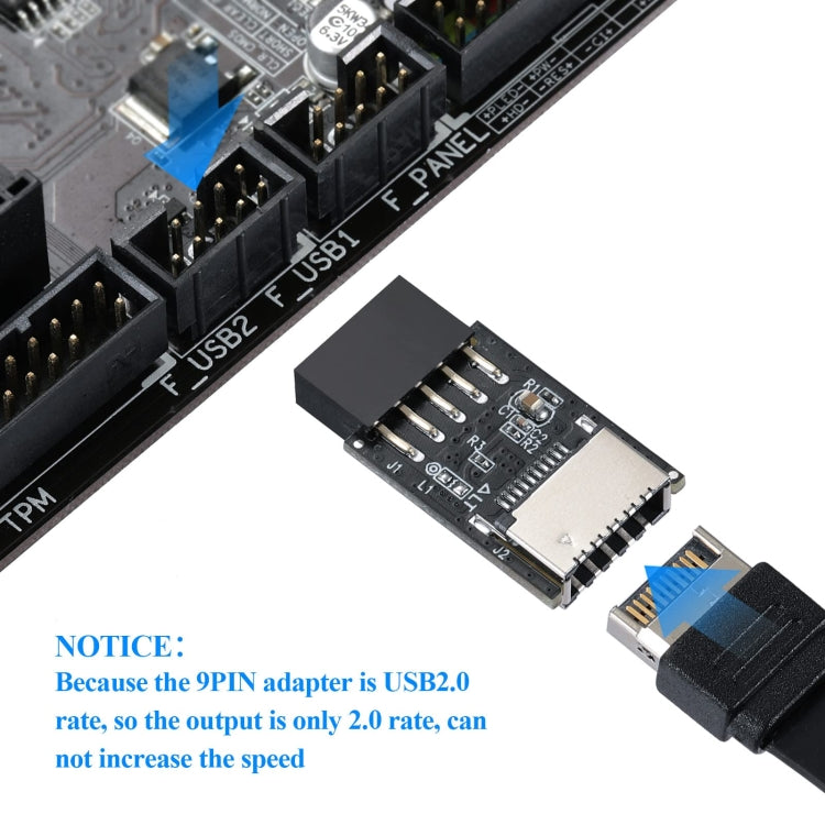 9-Pin USB 2.0 Internal Adapter for Gaming PCs