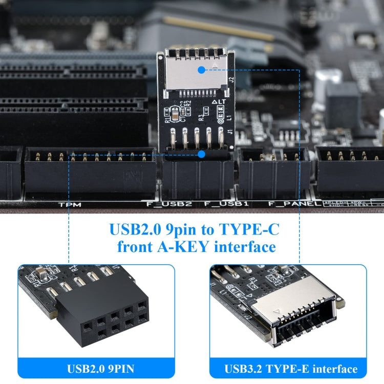 9-Pin USB 2.0 Internal Adapter for Gaming PCs