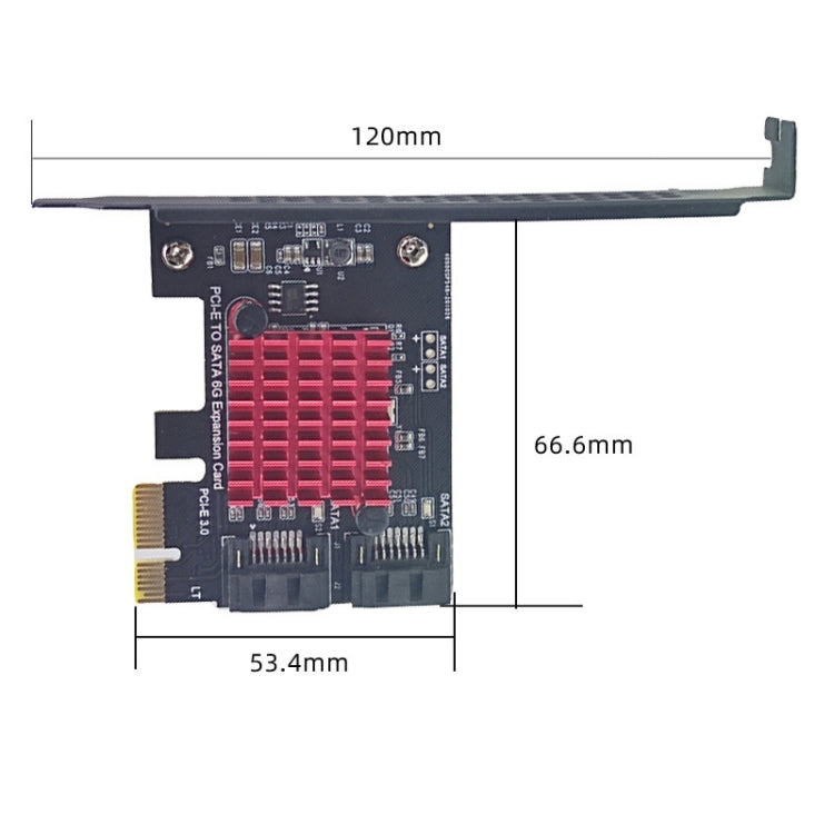 Carte PCI-E 1X vers SATA 3.0 pour PC Gaming - 2 Ports