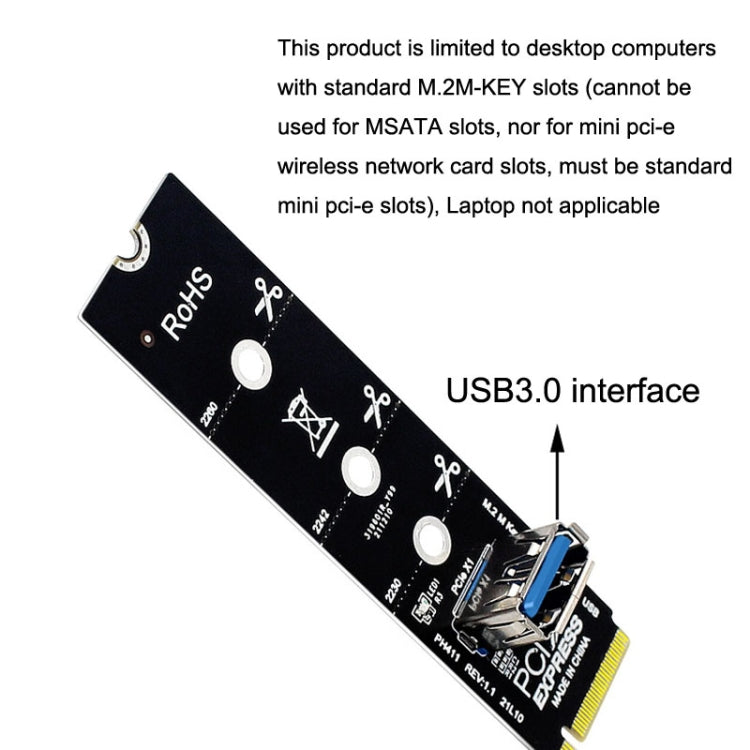 Carte d'extension graphique NGFF M.2 vers PCI-E USB 3.0