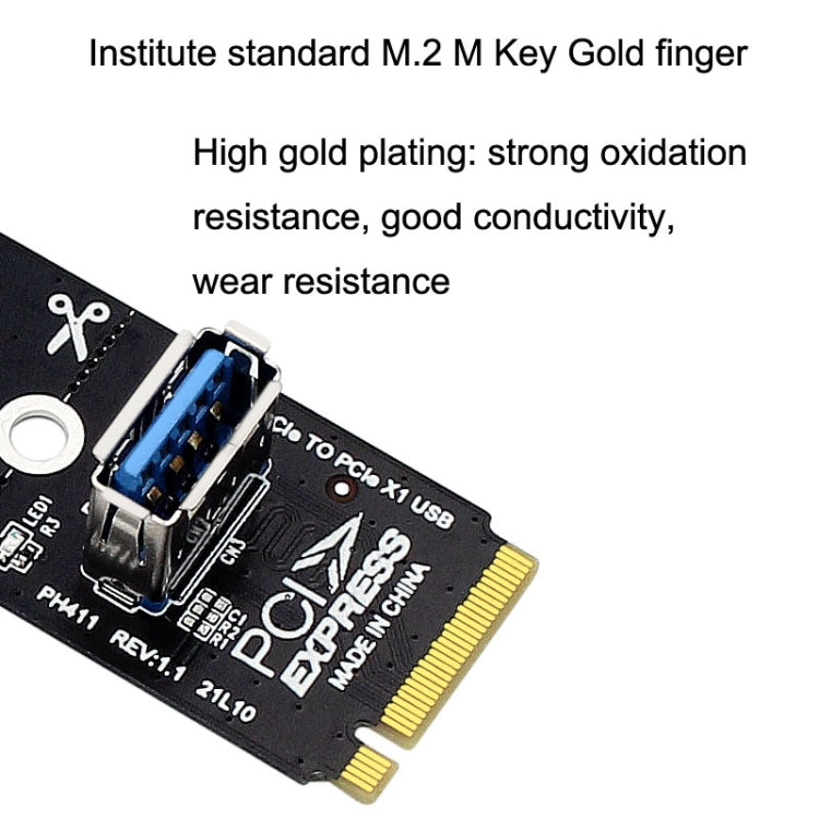 Carte d'extension graphique NGFF M.2 vers PCI-E USB 3.0