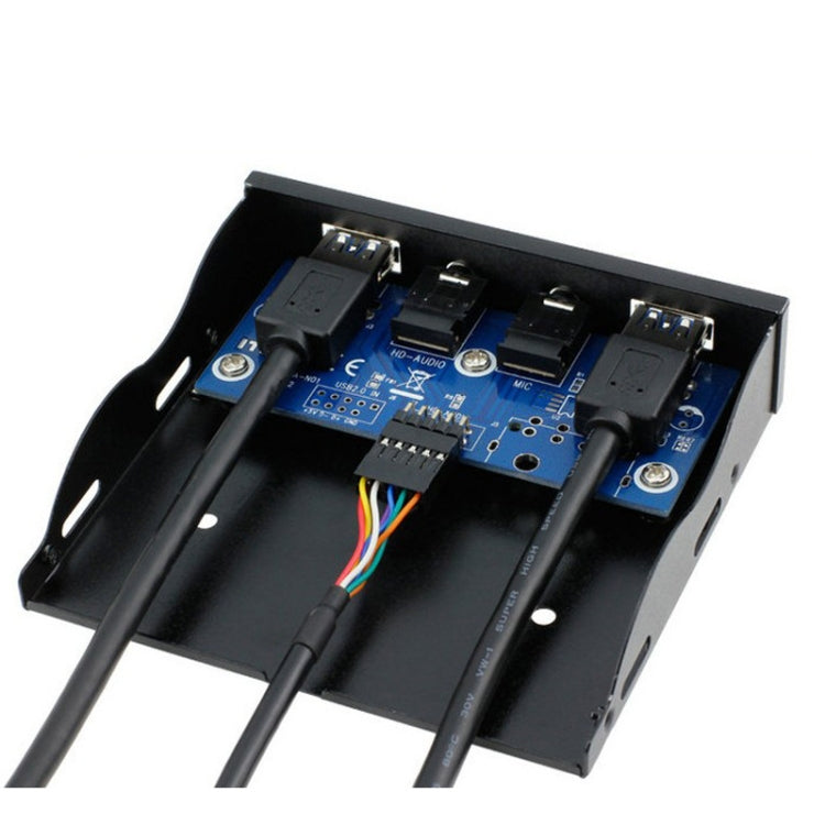 3.5-inch USB 2.0 + USB 3.0 + HD AUDIO Port Desktop PC Case Floppy Drive Front Panel, USB 2.0+USB 3.0+HD AUDIO
