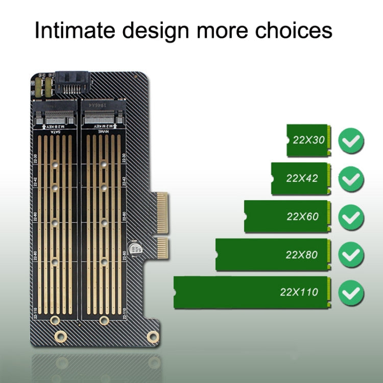 Carte d'extension M.2 NVMe vers SATA pour PC Gaming