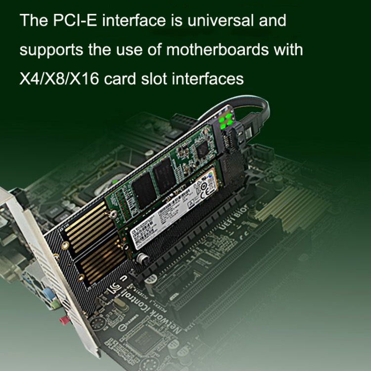 Carte d'extension M.2 NVMe vers SATA pour PC Gaming