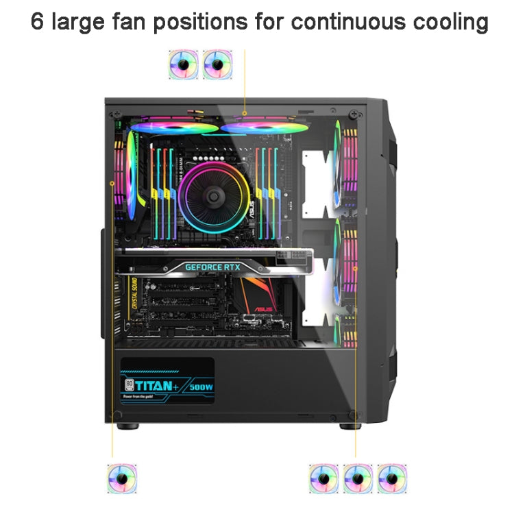 Boîtier PC ATX acrylique avec 6 ventilateurs et USB 3.0