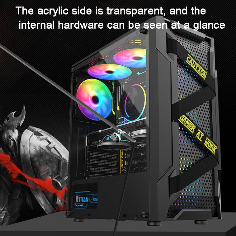 Boîtier PC ATX acrylique avec 6 ventilateurs et USB 3.0
