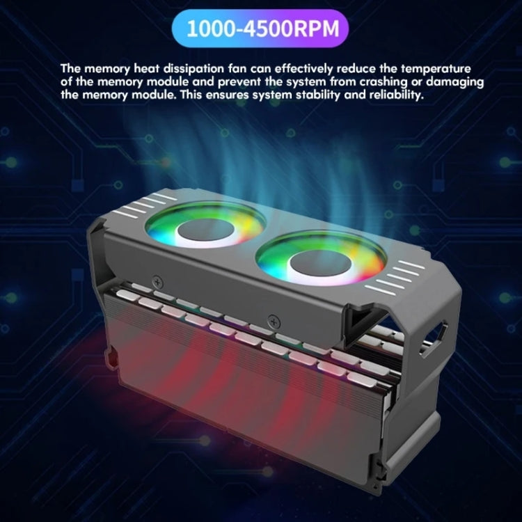 Refroidisseur de mémoire ARGB pour PC avec double