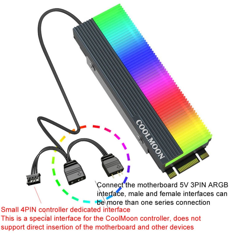 Refroidisseur M.2 2280 COOLMOON CM-M2A ARGB pour Gaming PC