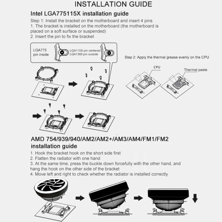 Refroidisseur processeur PC COOLMOON RGB silencieux et