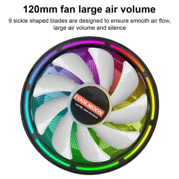 Refroidisseur processeur PC COOLMOON RGB silencieux et