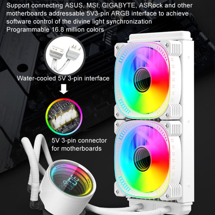 Refroidisseur CPU ARGB COOLMOON CM-YM-240T pour Gaming