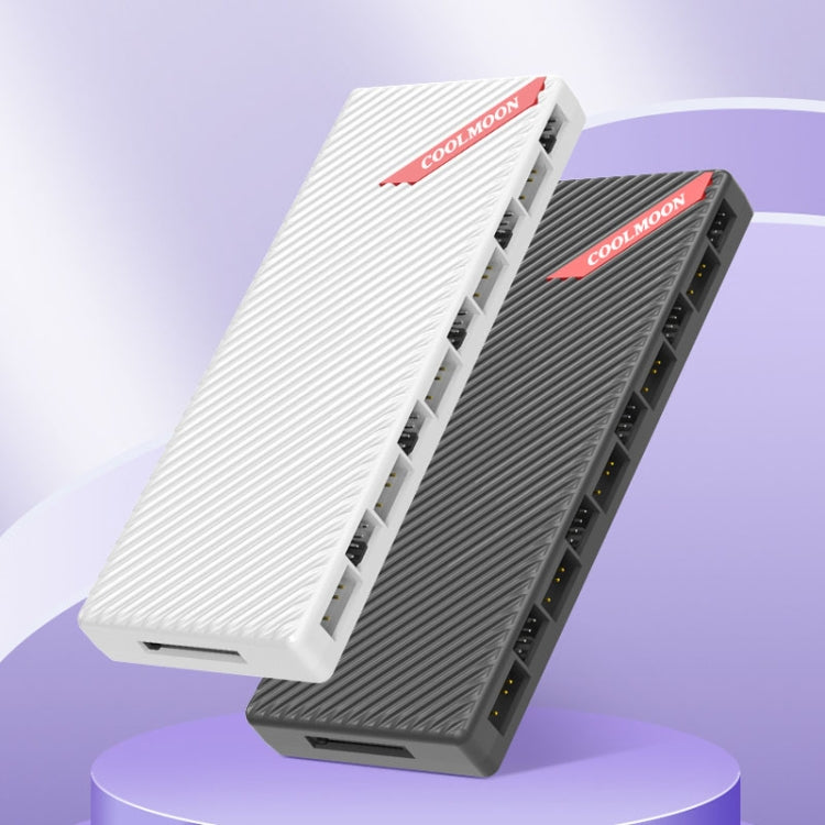 COOLMOON AM10 ARGB PC Fan Hub 10 Ports 5V 3Pin
