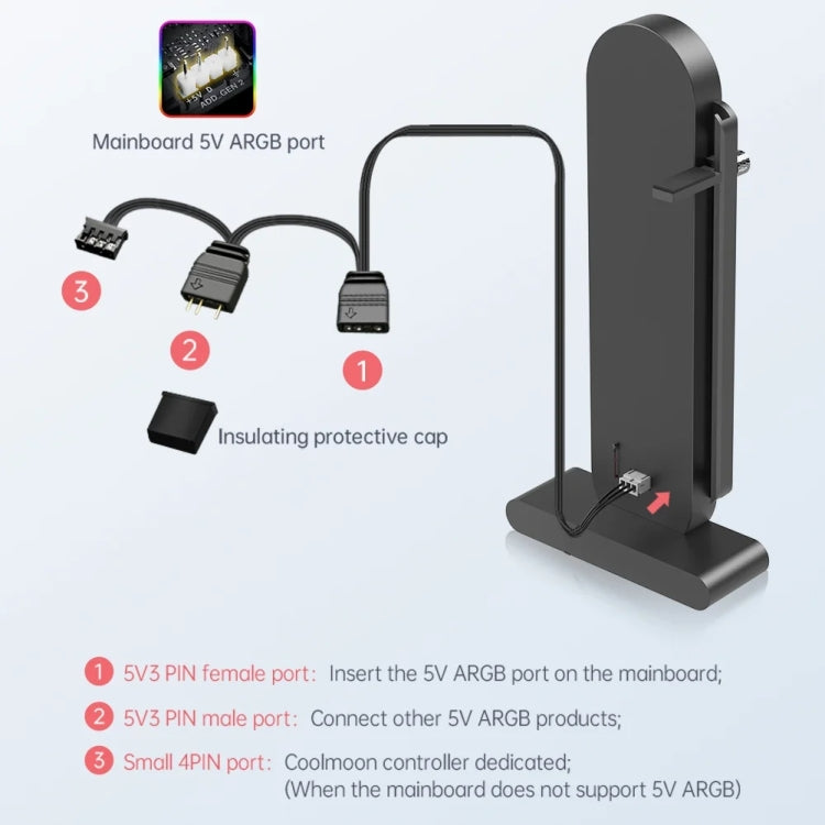 Support de carte graphique ARGB réglable pour PC COOLMOON
