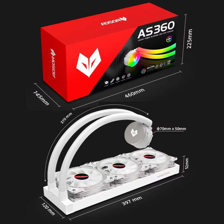Refroidisseur PC ARGB COOLMOON AS360 pour un gaming optimal