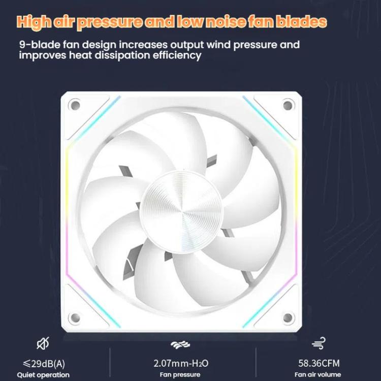 Ventilateur PC 12 cm ARGB Ultra Silencieux et Efficace