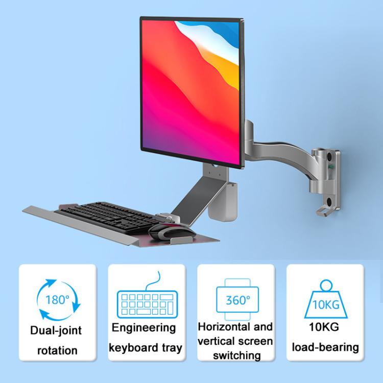 Support Écran Gaming Murale Tout-en-Un pour PC et