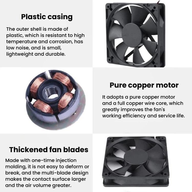 KunPeng 12 cm PC Cooling Fan with Bearing
