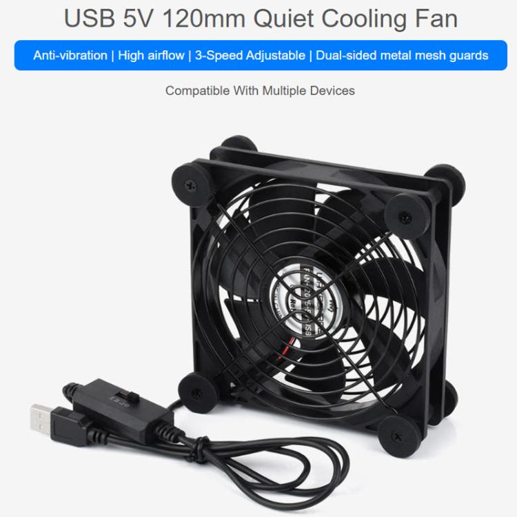 Quiet USB 120mm Fan for Gaming PC - 3