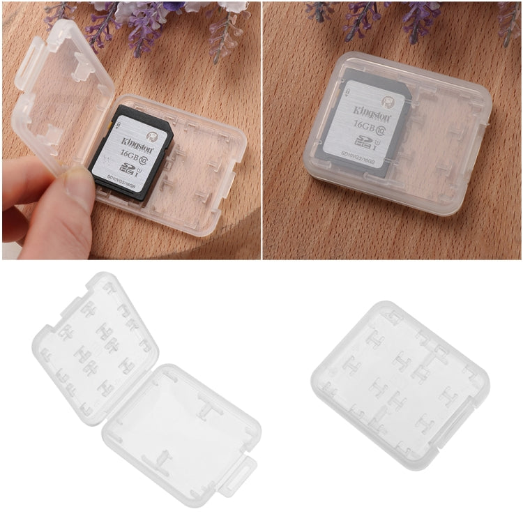 Mini boîte de rangement transparente multifonctionnelle pour cartes, 10 pièces