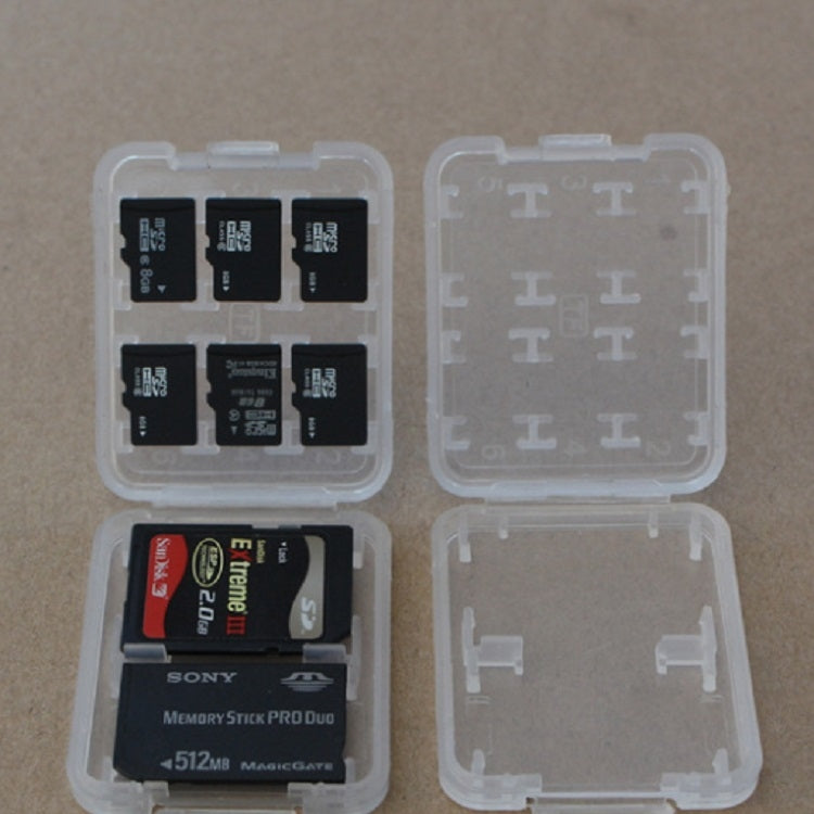 Mini boîte de rangement transparente multifonctionnelle pour cartes, 10 pièces