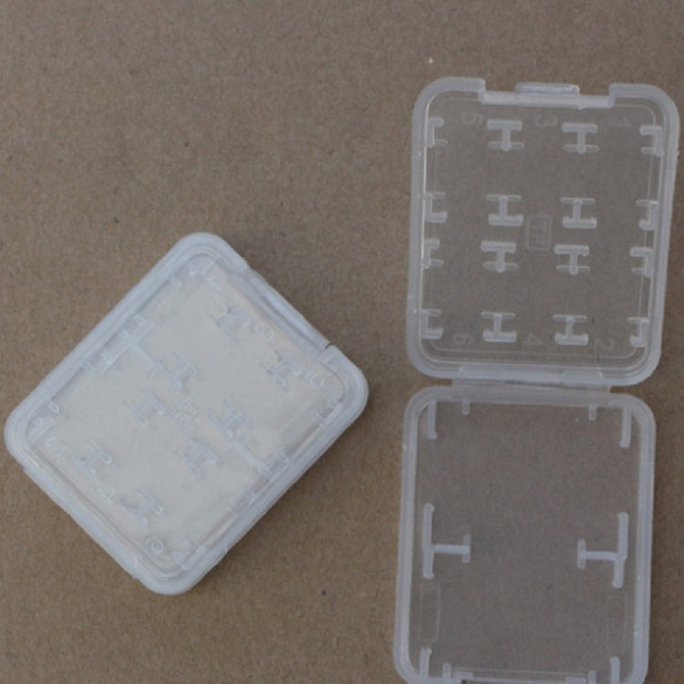 Mini boîte de rangement transparente multifonctionnelle pour cartes, 10 pièces