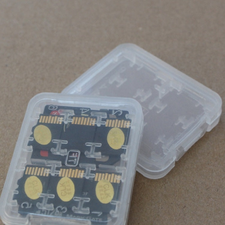 Mini boîte de rangement transparente multifonctionnelle pour cartes, 10 pièces