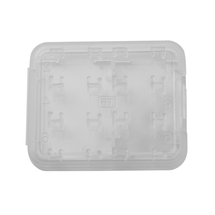 Mini boîte de rangement transparente multifonctionnelle pour cartes, 10 pièces