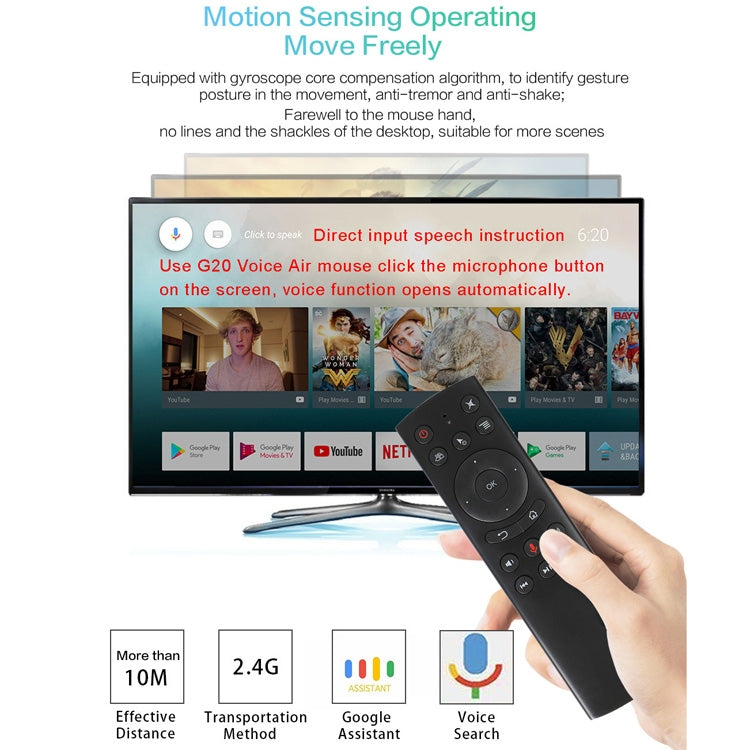 Télécommande G20S Air Mouse pour PC et Android TV Box