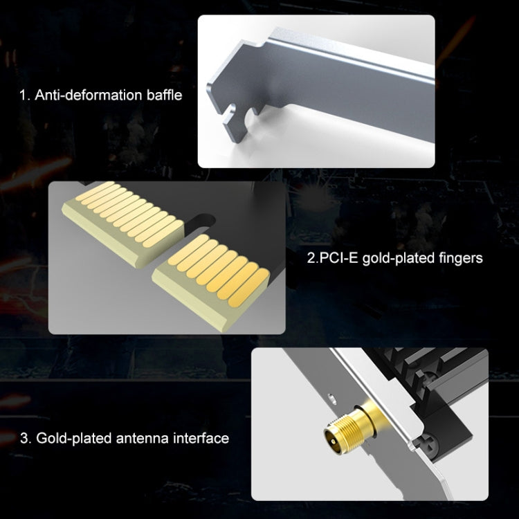 Adaptateur Wifi COMFAST CF-AX200 PRO pour PC Gaming 3000Mbps