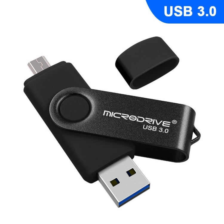 MicroDrive 16 Go USB 3.0 Android Téléphone et ordinateur Disque U rotatif en métal à double usage, 16GB