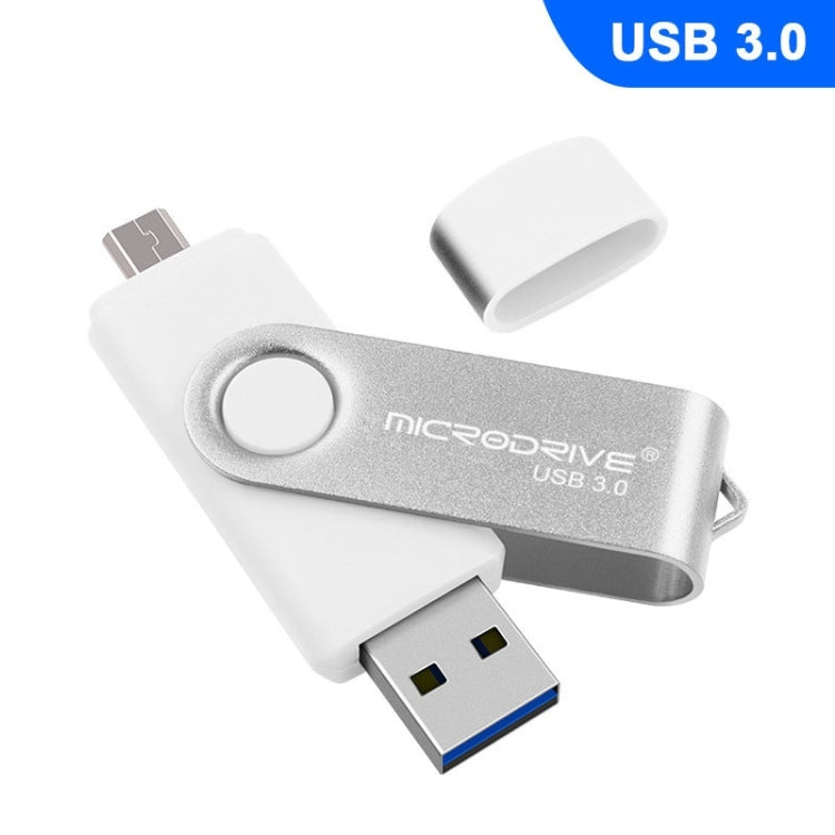 MicroDrive 16 Go USB 3.0 Android Téléphone et ordinateur Disque U rotatif en métal à double usage, 16GB